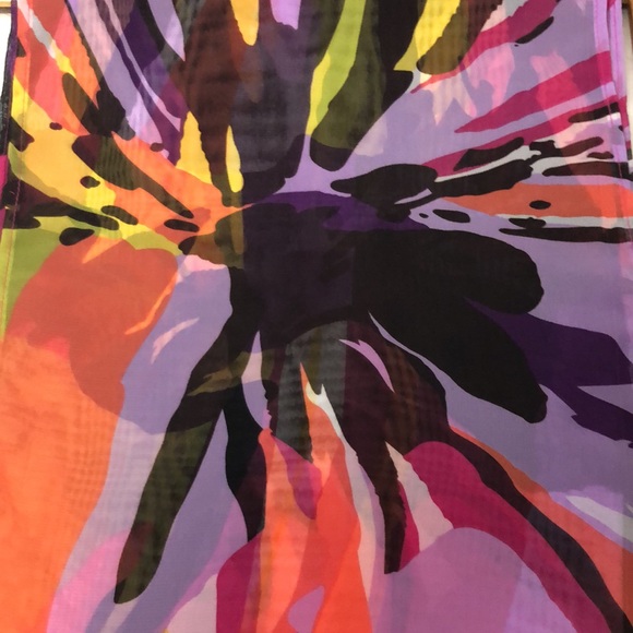 Bright Cheerful Abstract Oblong Scarf VTG - Picture 5 of 12